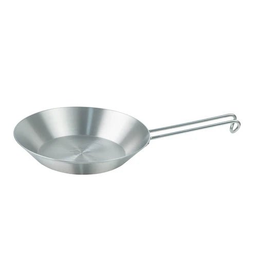 Winnerwell Titanium Camping Deep Skillet, tiefe Pfanne mit langem Drahtstiel, schräg von oben