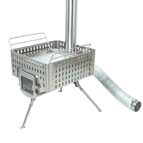 Winnerwell Woodlander Saunaofen mit perforiertem Steinkorb, Sichtfenster und Luftschlauch